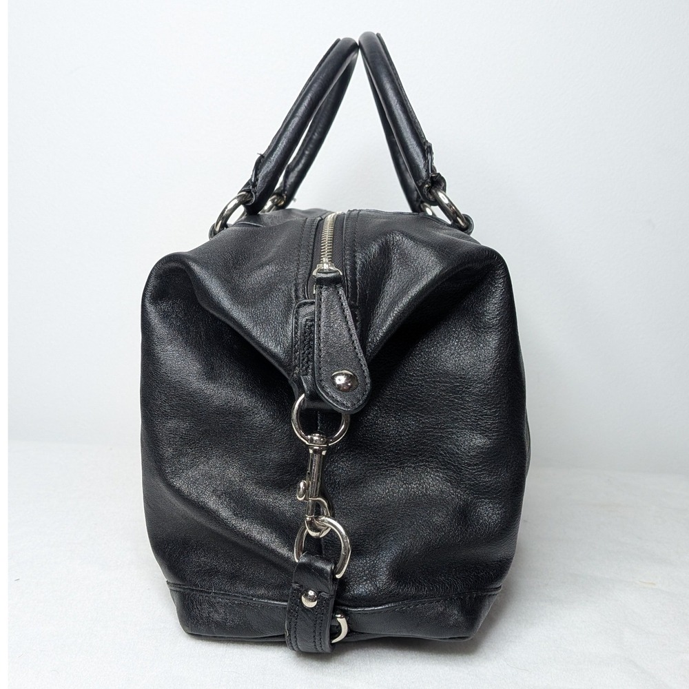 Coach Ashley Convertible Leather Satchel Hand Shoulder Bag Purse Black - Picture 7 of 15